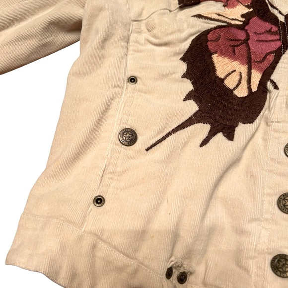 Johnny Was Vintage Cargo Cordorouy Jacket With Butterfly embroidery - Picture 8 of 13